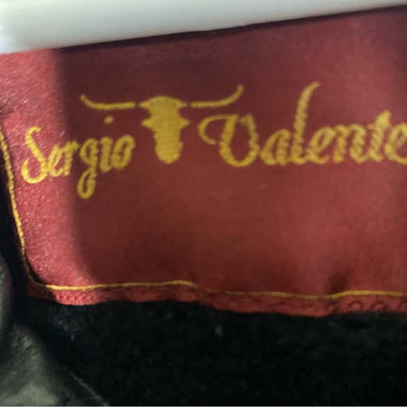 Sergio valente black leather jacket size 2XL (b56) - Picture 3 of 8